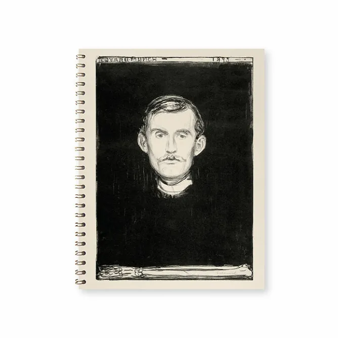 Cahiers Et Carnets<Boutiques de musées Cahier à spirale Edvard Munch - Autoportrait au bras de squelette, 1895
