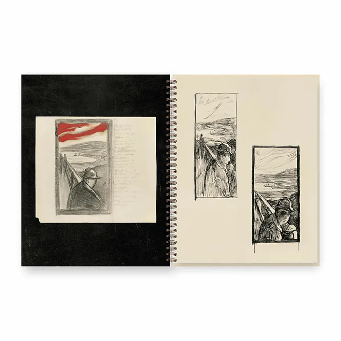 Cahiers Et Carnets<Boutiques de musées Cahier à spirale Edvard Munch - Autoportrait au bras de squelette, 1895