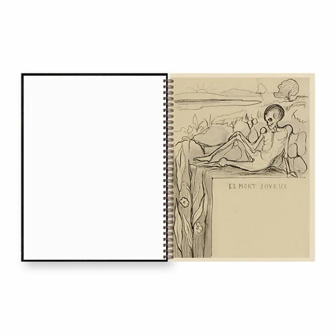 Cahiers Et Carnets<Boutiques de musées Cahier à spirale Edvard Munch - Autoportrait au bras de squelette, 1895