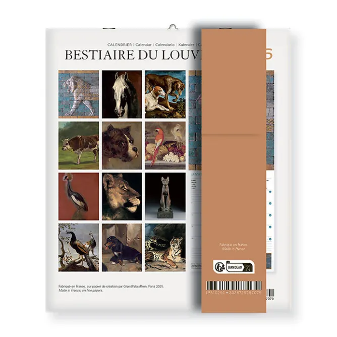 Calendriers Et Agendas<Boutiques de musées Calendrier 2026 - Bestiaire du Louvre - 15,5x18cm