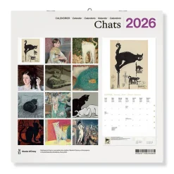 Boutiques de musées Calendrier 2026 - Chats - 30x30 cm Clearance