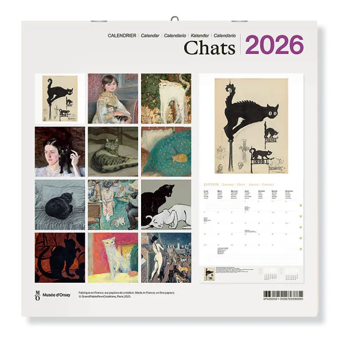 Boutiques de musées Calendrier 2026 - Chats - 30x30 cm Clearance