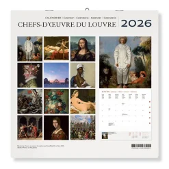 Calendriers Et Agendas<Boutiques de musées Calendrier 2026 - Chefs-d'œuvre du Louvre - 30x30 cm