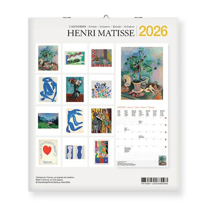 Calendriers Et Agendas<Boutiques de musées Calendrier 2026 - Henri Matisse - 15,5x18cm