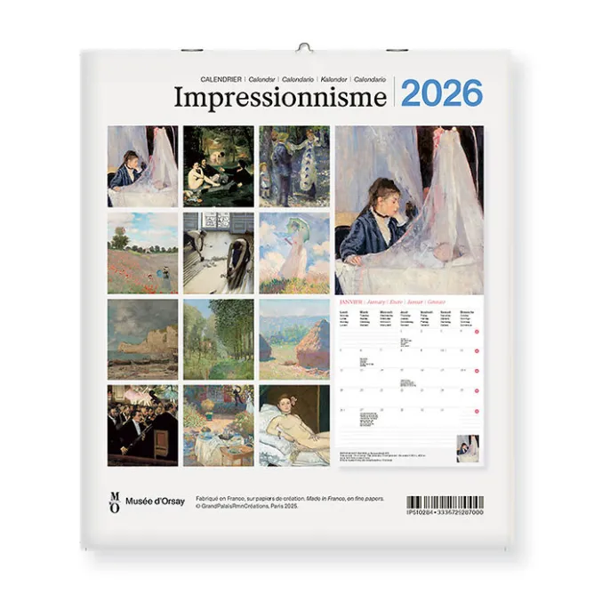 Calendriers Et Agendas<Boutiques de musées Calendrier 2026 - Impressionnisme - 15,5x18cm