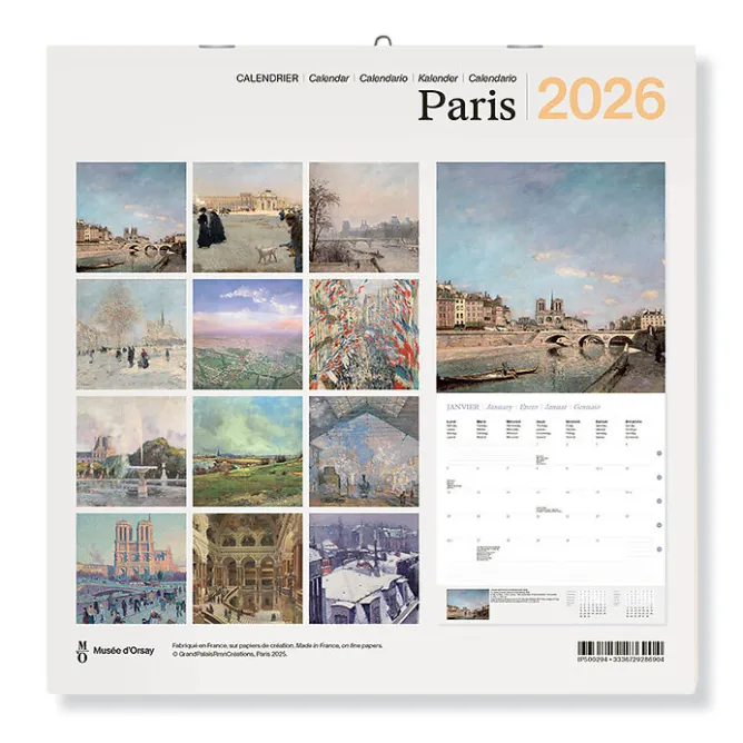 Calendriers Et Agendas<Boutiques de musées Calendrier 2026 - Paris Peintures - 30x30 cm