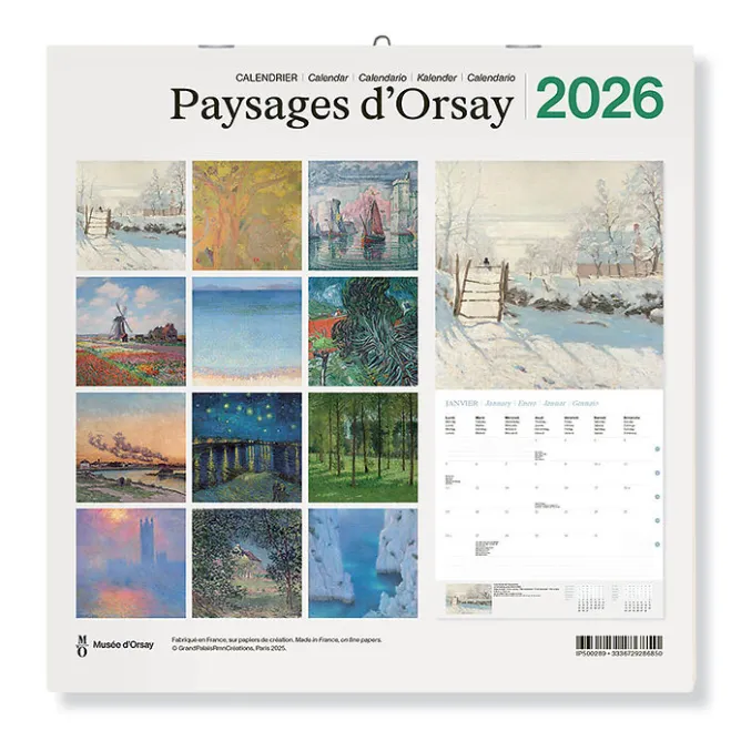 Boutiques de musées Calendrier 2026 - Paysages d'Orsay - 30x30 cm Discount