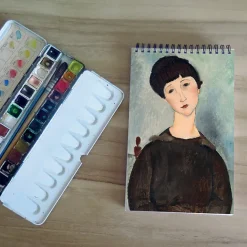 Cahiers Et Carnets<Boutiques de musées Carnet de croquis 30 feuilles Amedeo Modigliani - La chevelure noire, dit aussi Jeune fille brune assise, 1918