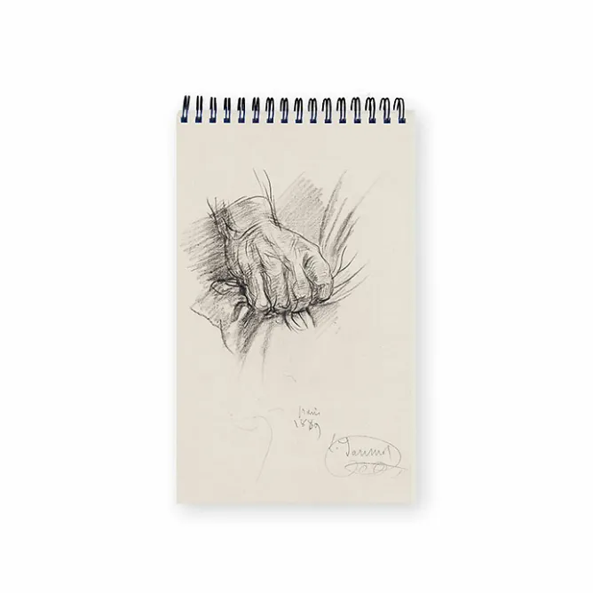 Cahiers Et Carnets<Boutiques de musées Carnet de croquis 30 feuilles Louis Janmot - Étude de main serrant un drapé, 1869