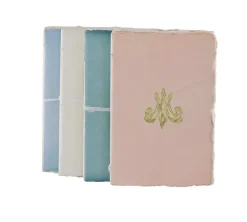 Boutiques de musées Carnet papier bouilli en cuve - Monogramme de Marie-Antoinette - Bleu New