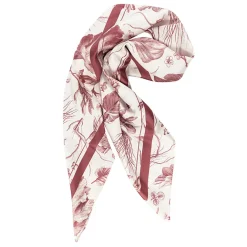 Foulards, Étoles, Châles<Boutiques de musées Carré de soie 90x90cm - Herbier du roi Rouge - Maison Baluchon