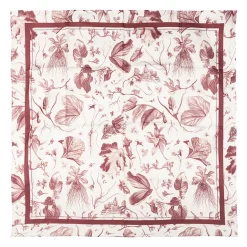 Foulards, Étoles, Châles<Boutiques de musées Carré de soie 90x90cm - Herbier du roi Rouge - Maison Baluchon