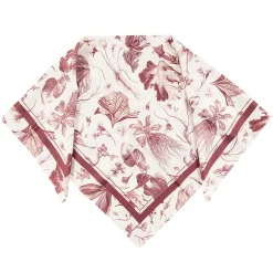 Foulards, Étoles, Châles<Boutiques de musées Carré de soie 90x90cm - Herbier du roi Rouge - Maison Baluchon