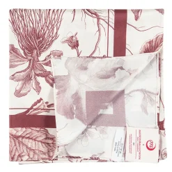Foulards, Étoles, Châles<Boutiques de musées Carré de soie 90x90cm - Herbier du roi Rouge - Maison Baluchon