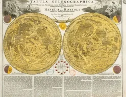 Affiches D'Art Encadrées<Boutiques de musées Carte de la Lune : Tabula selenographica (affiches d'art encadrées)