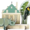 Boutiques de musées Carte pop out Ménagerie du roi - Rhinocéros Online