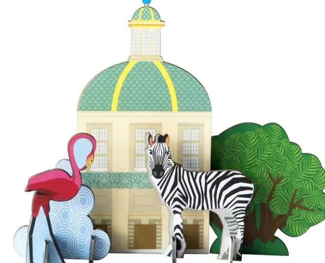 Boutiques de musées Carte pop out Ménagerie du roi - Zèbre Online