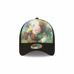 Boutiques de musées Casquette réglable A-Frame Trucker Vase de fleurs Noir - New Era x Louvre Discount