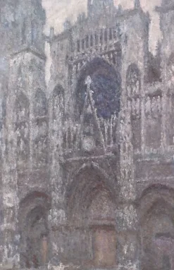 Boutiques de musées Cathédrale de Rouen, le portail, temps gris, harmonie grise (affiches d'art encadrées)