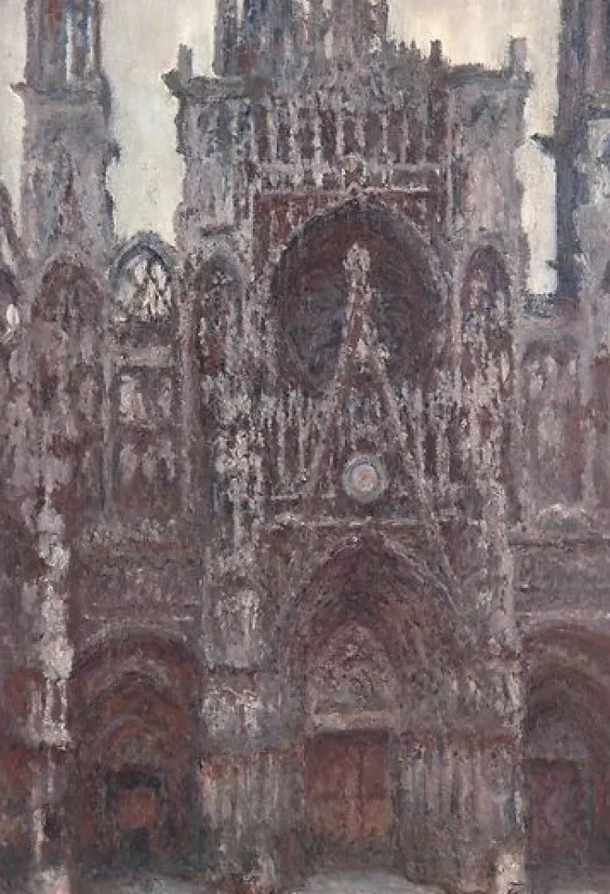 Boutiques de musées Cathédrale de Rouen, le portail vue de face, harmonie brune (panneaux aluminium) Sale