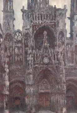Panneaux Acryliques|Toiles Sur Châssis<Boutiques de musées Cathédrale de Rouen, le portail vue de face, harmonie brune (panneaux acryliques)