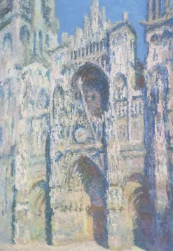 Panneaux Aluminium|Panneaux Acryliques<Boutiques de musées Cathédrale de Rouen, le portail et la tour Saint Romain, plein soleil, harmonie bleue et or (panneaux aluminium)