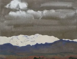 Affiches D'Art Encadrées<Boutiques de musées Chaîne de montagnes enneigées le soir (affiches d'art encadrées)