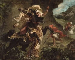 Boutiques de musées Chasse au tigre (toiles encadrées) Discount
