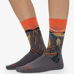 Chaussettes<Boutiques de musées Chaussettes Edvard Munch - Le Cri - Orange