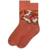 Chaussettes<Boutiques de musées Chaussettes Haori de femme avec grues blanches et rouges 36-40