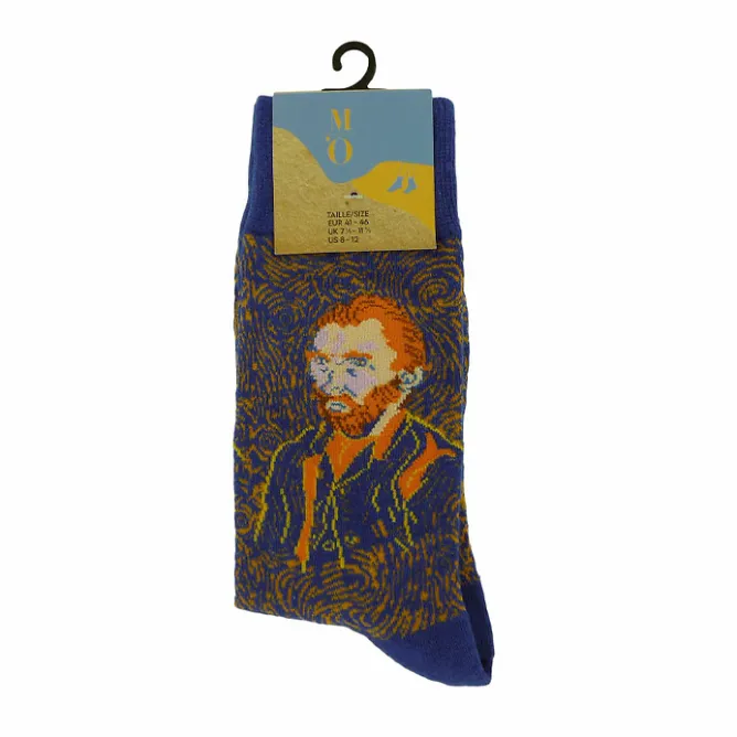 Boutiques de musées Chaussettes Vincent van Gogh - Autoportrait bleu41/46 - Musée d'Orsay Online