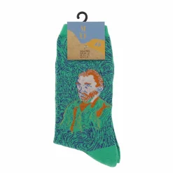 Boutiques de musées Chaussettes Vincent van Gogh - Autoportrait Vert 36/41 - Musée d'Orsay Online