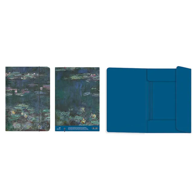 Boutiques de musées Chemise à élastique Claude Monet - Nymphéas, Reflets verts - A4