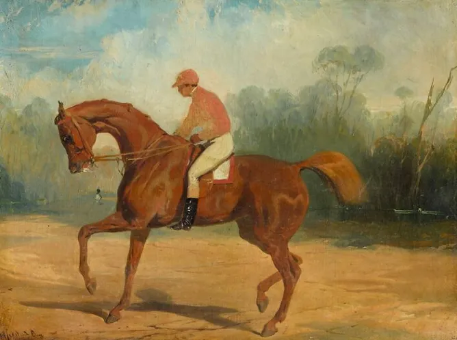 Boutiques de musées Cheval de course et son jockey (toiles sans cadre) Best