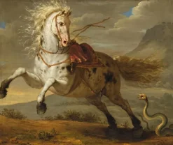 Boutiques de musées Cheval effrayé par un serpent (panneaux aluminium) Discount