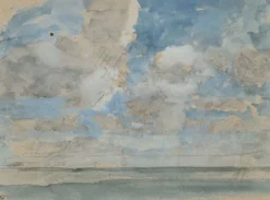 Boutiques de musées Ciel nuageux au-dessus d'une mer calme (panneaux aluminium) New