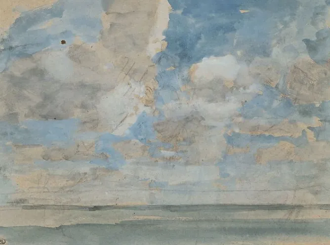 Panneaux Acryliques|Toiles Encadrées<Boutiques de musées Ciel nuageux au-dessus d'une mer calme (panneaux acryliques)