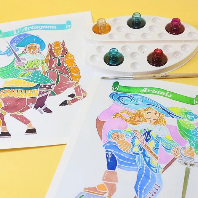 Boutiques de musées Coffret Aquarellum Junior - Les Trois Mousquetaires Hot