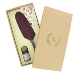 Boutiques de musées Coffret d'écriture Napoléon - Plume d'oie Bordeaux - Bortoletti Best