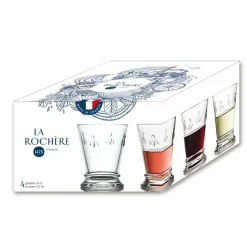 Boutiques de musées Coffret de 4 Gobelets Abeille - Transparent Best
