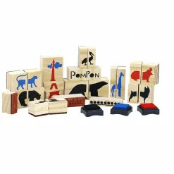 Loisirs Créatifs<Boutiques de musées Coffret de 23 Tampons en bois François Pompon - Pompon Toys