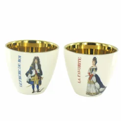 Boutiques de musées Coffret 2 Gobelets "A la Cour de Versailles" - Le frère du Roi-La Favorite Discount