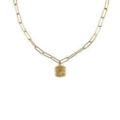 Boutiques de musées Collier avec chaîne maille trombone - Pendentif Œil égyptien Outlet