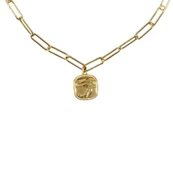 Boutiques de musées Collier avec chaîne maille trombone - Pendentif Œil égyptien Outlet
