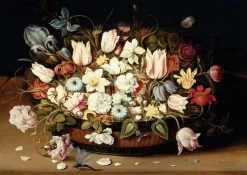 Boutiques de musées Corbeille de fleurs (toiles encadrées) Outlet