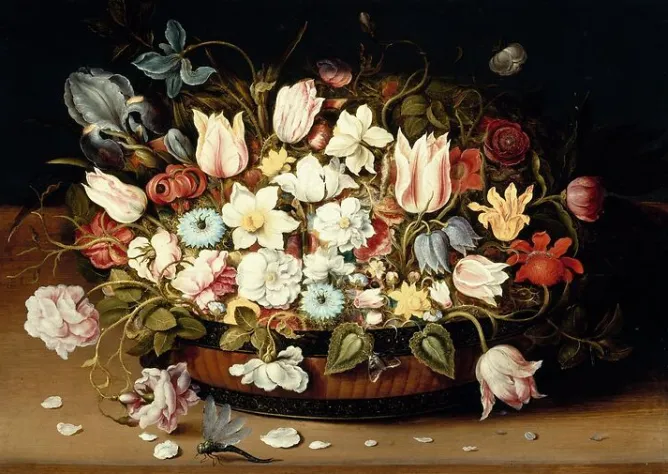 Boutiques de musées Corbeille de fleurs (toiles encadrées) Outlet
