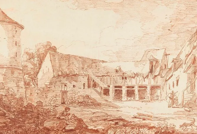 Panneaux Aluminium|Affiches D'Art<Boutiques de musées Cour de ferme délabrée (panneaux aluminium)