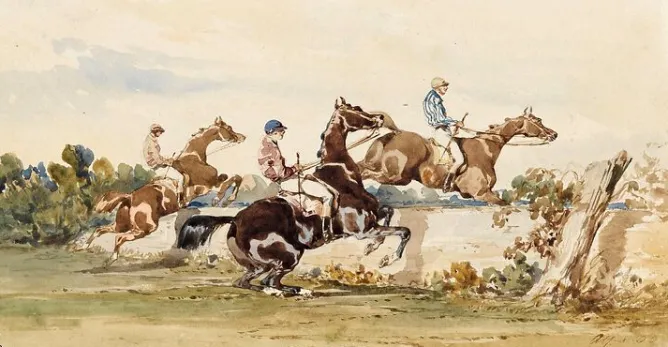 Boutiques de musées Course de chevaux (panneaux acryliques) Sale