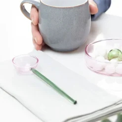 Art De La Table<Boutiques de musées Cuillère en verre Rose / vert