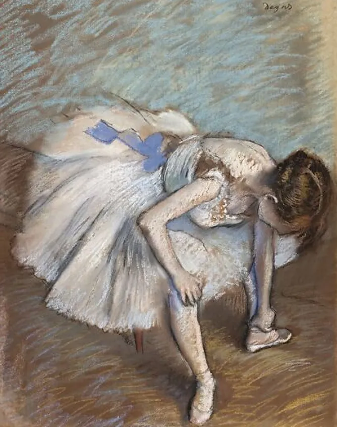 Affiches D'Art Encadrées|Toiles Sur Châssis<Boutiques de musées Danseuse assise : penchée en avant, elle se masse le pied gauche (détail) (affiches d'art encadrées)